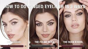 how to do winged eyeliner 3 ways