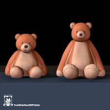 free stl file cute teddy bear figure