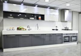 white acrylic modular kitchen cabinet