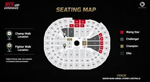 ufc 293 seating map qudos bank arena