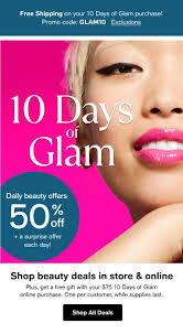 beauty deals during 10 days of glam