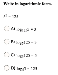 Logarithmic Form Log125 53