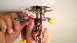 A ceiling fan usually consists of two main parts: Wiring Your Home How To Wire Light Fixtures Youtube