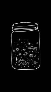 white aesthetic galaxy in jar wallpaper