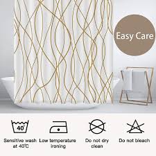 striped fabric shower curtain