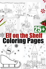 30 elf on the shelf coloring pages to