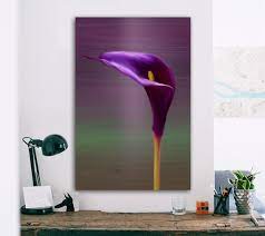 Metal Wall Art Purple Calla Lily