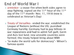 Know another quote from the 11th hour? Unit 3 World War I United States History Review Ppt Download