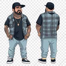 cholo clipart bearded character vector