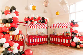 Using the right drapes and decorations you can turn almost any venue into a convincing circus tent interior. Kara S Party Ideas Greatest Showman Circus Birthday Party Kara S Party Ideas
