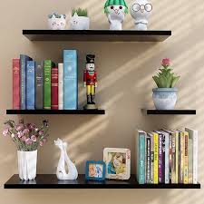 set of 4 wall mounted floating shelves