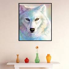 white wolf king 5d diamond painting
