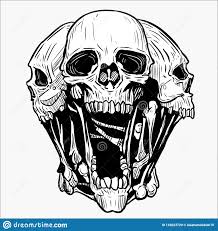 Skull Vector Illustration For Various Design Needs Stock