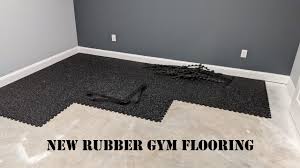 how to install rubber gym flooring