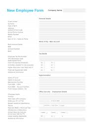 4 New Employee Forms Excel Word Pdf