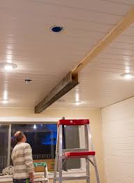 diy faux wood beam ceiling jenna sue