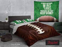 Personalized Bedding Set Football Duvet