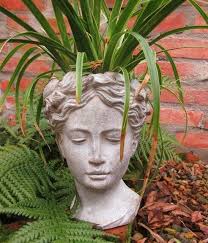 Garden Bust Statue Woman Figure Planter
