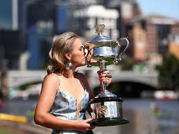 Due to the delayed schedule, the final. In Pictures Sofia Poses With Australian Open Trophy Sports Photos Gulf News