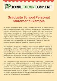 graduate personal statement exle