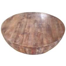 Hand Carved Drum Shape Round Top
