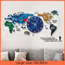 Lrf Nordic Modern World Map Clock