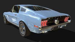 ford mustang 1968 low poly