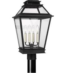 dark weathered zinc outdoor post lantern