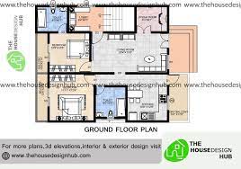 2 Bhk Bungalow Plan In 1300 Sq Ft