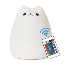 Amazon Com Cat Lamp Neojoy Remote Control Silicone Kitty Night Light For Kids Toddler Baby Girls Rechargeable Cute Kawaii Nightlight Baby