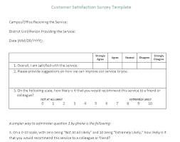 Word Document Survey Template Service Survey Template
