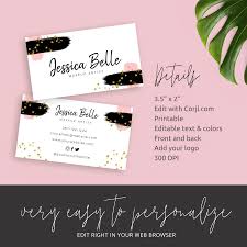 makeup artist business card template