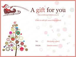 Christmas Blank Gift Certificate Template Free Penaime Com