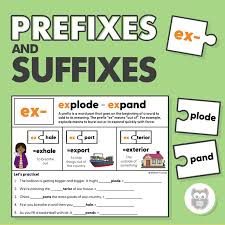 prefix and suffix activities schy