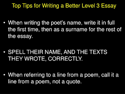 top tips for writing a better level 3