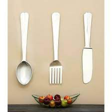 set of 3 large kitchen utensils wall