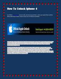 Network unlock for an iphone 4 doesn't use a code or unlocking sequence. Calameo How To Unlock Iphone 4