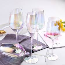 rainbow plating goblet wine