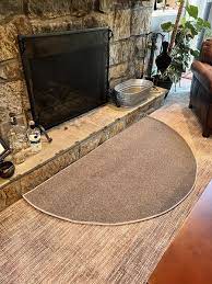 36 inch wool half round hearth rug