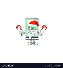 Santa With Candy Up Chart Vertical Tablet For