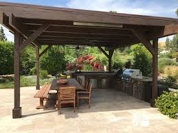 Solid Roof Patio Cover Outdoor Grill