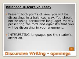 Writing Discursive compositions  Secondary level   Part      