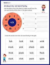 rhyming words worksheets for kids