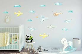 Airplane Clouds Kid Wall Stickers