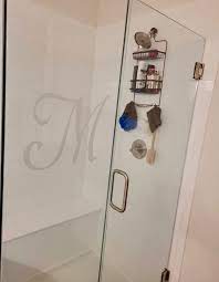 Shower Door Decal Personalized Letter