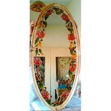 stained glass mirrors oval shaped