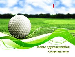 Ball For Golf Powerpoint Template Backgrounds 09807