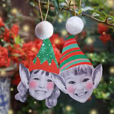 set of two personalised christmas elf