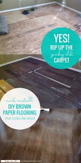 diy faux wood flooring using brown