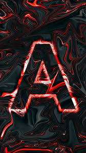 letter a red lava letter a abstract